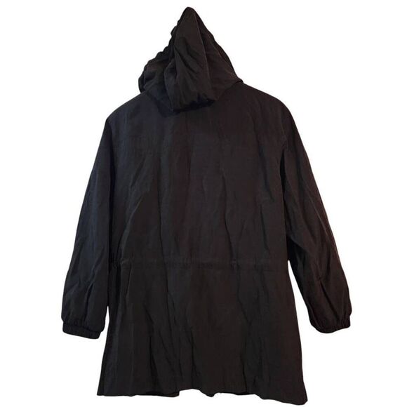 Vintage Charles Klein Rayon blend jacket removable hood black XS - Picture 4 of 7